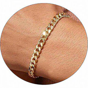 Women Stainless‎ Steel 18K Gold Pearl Beaded Chain Bracelets
